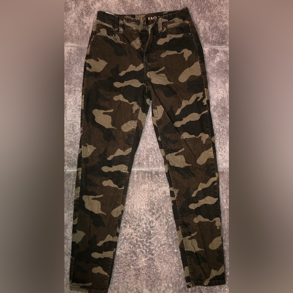American Eagle Camo Corduroy Mom Jeans